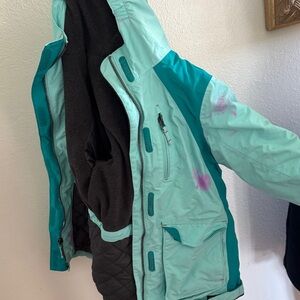 Lands' End Teal and Aqua Kids Raincoat